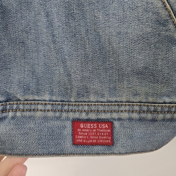 Guess Vintage 90's Y2K Jean Denim Trucker Jacket Mens XXL - Picture 3 of 15